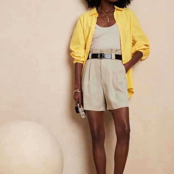 New BR High Waist Shorts Size 6 - Picture 1 of 7